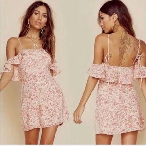 For Love & Lemons “Aurora Mini Dress” (pink floral)